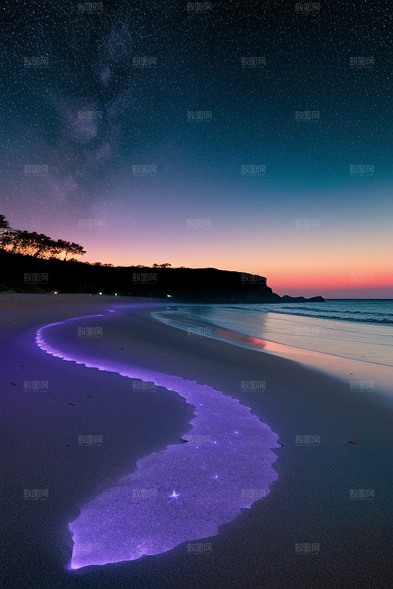 哑光绘画中的浪漫之夜