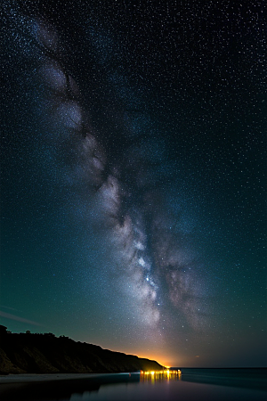 海洋中的荧光与绚丽星光