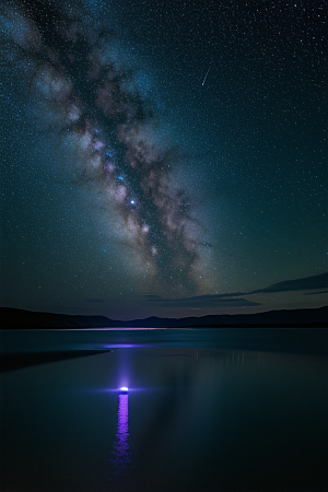 海洋中的荧光与绚丽星光