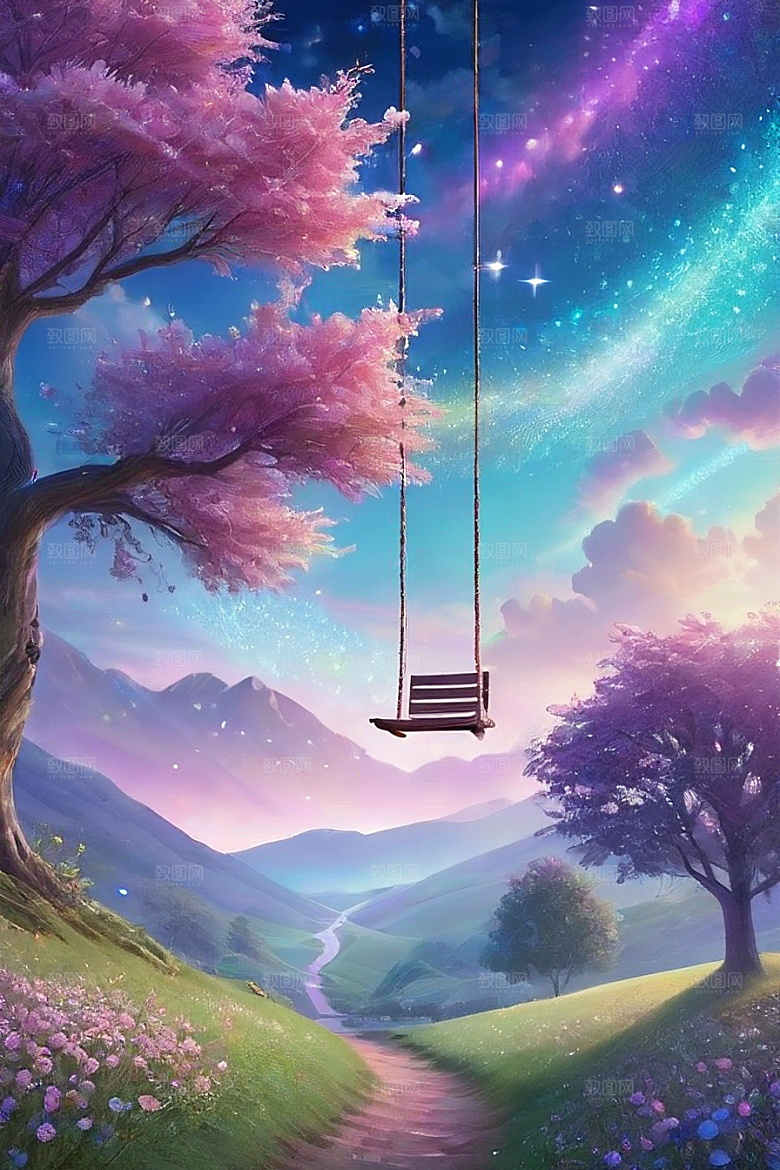 蓝玫瑰的星辰舞曲美景