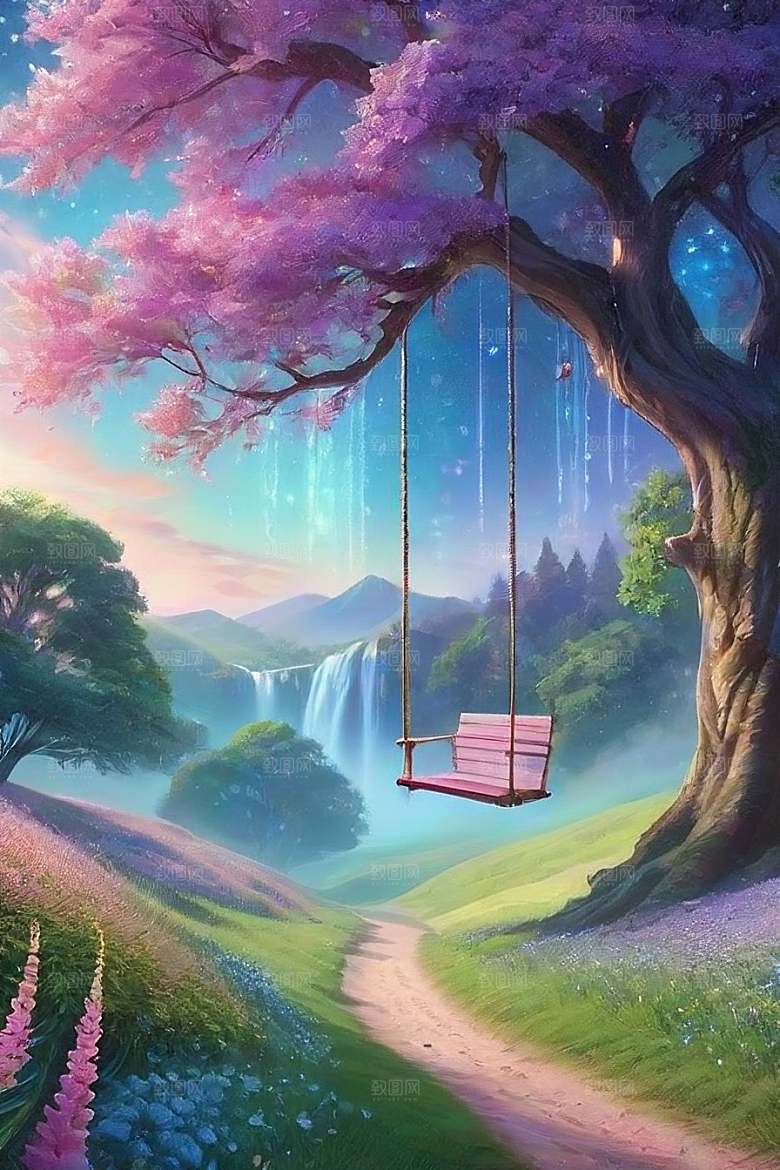 蓝玫瑰的星辰舞曲美景