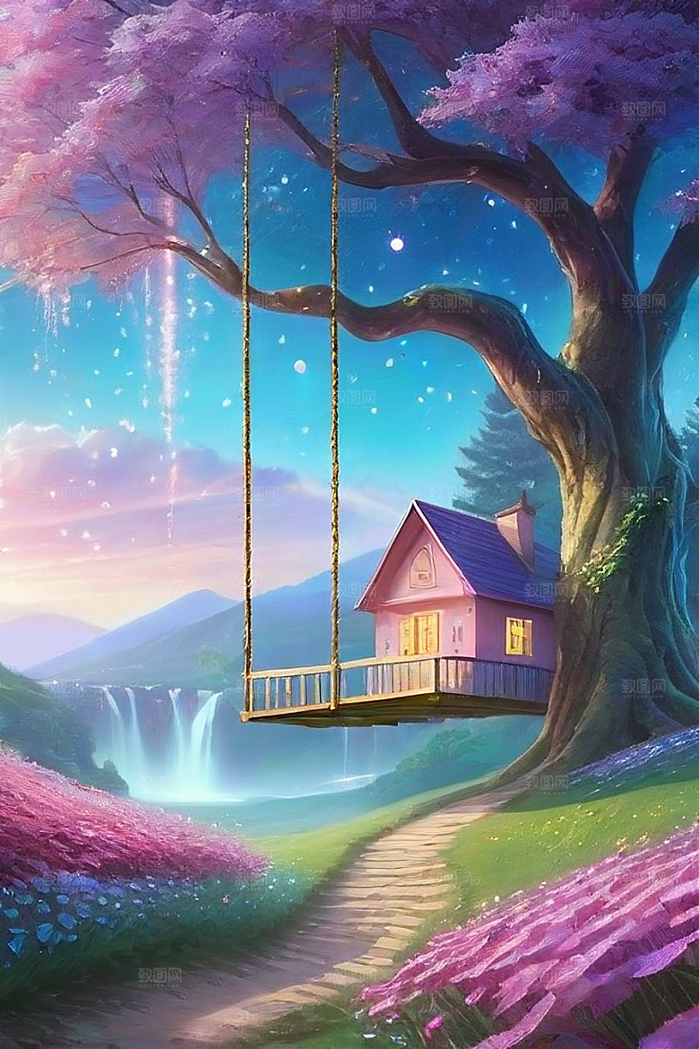 蓝玫瑰的星辰舞曲美景