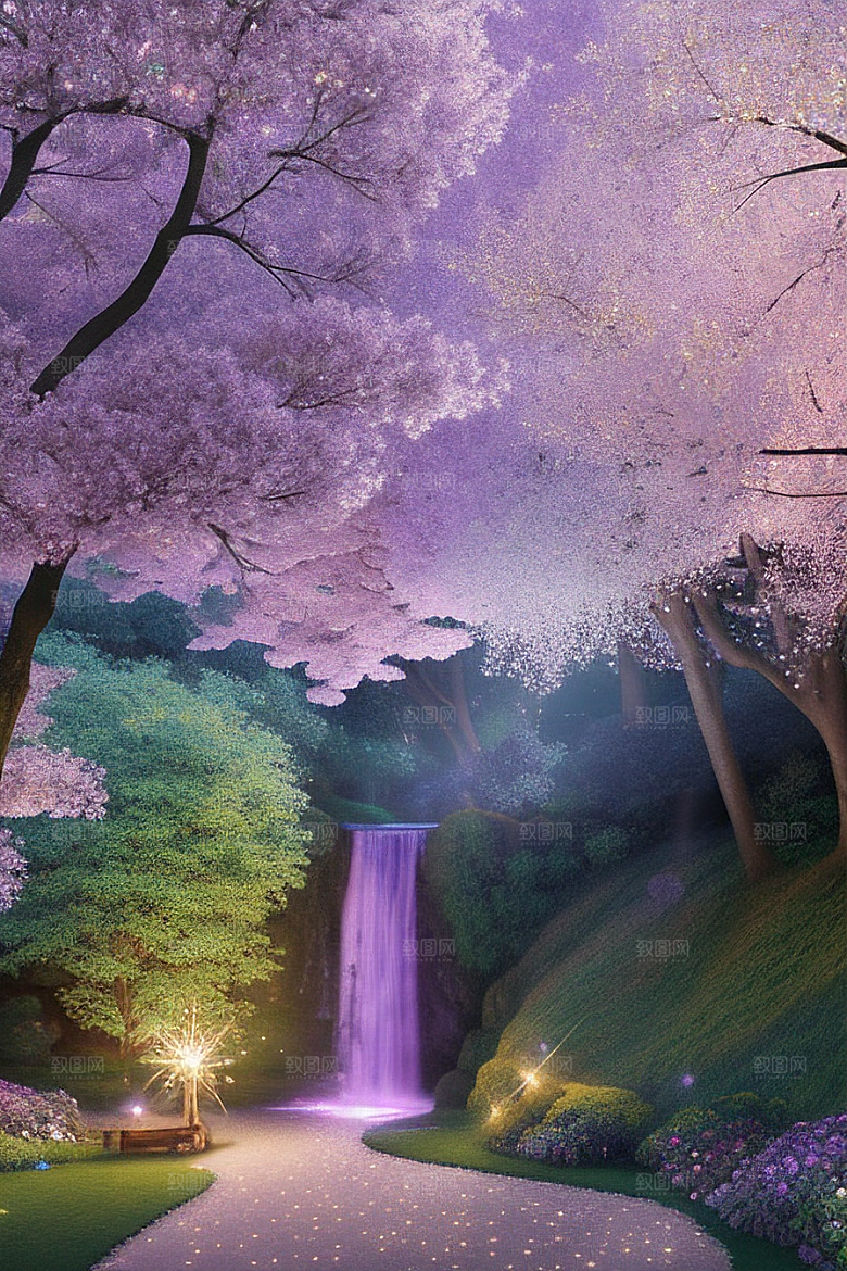蓝玫瑰的星辰舞曲美景