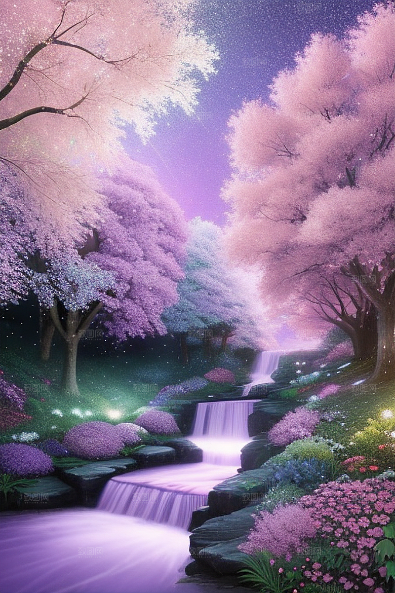 蓝玫瑰的星辰舞曲美景
