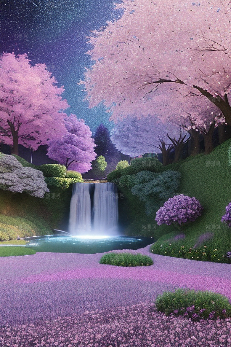 蓝玫瑰的星辰舞曲美景