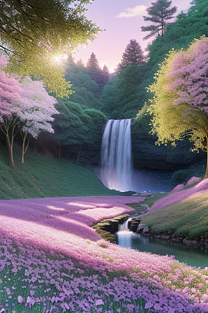 蓝玫瑰的星辰舞曲美景