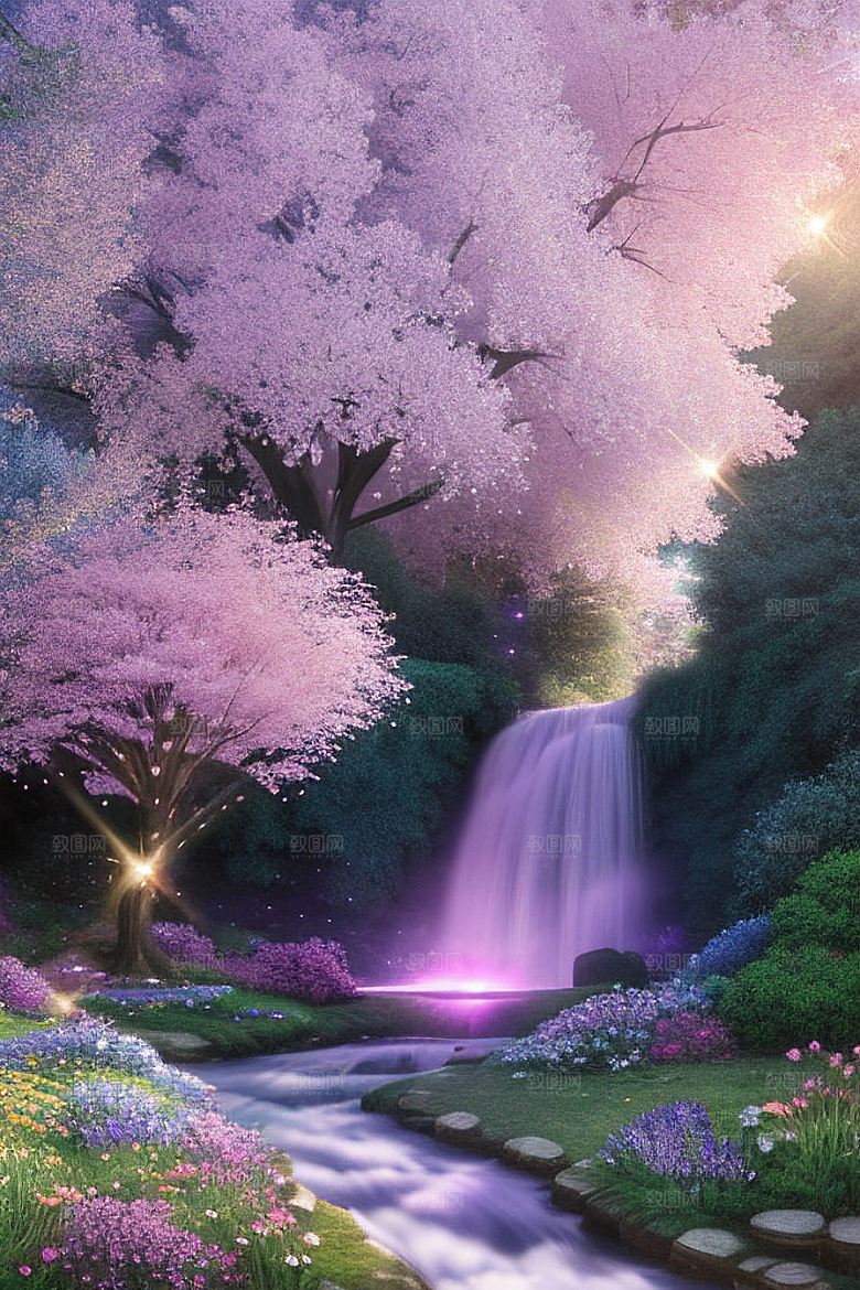 蓝玫瑰的星辰舞曲美景