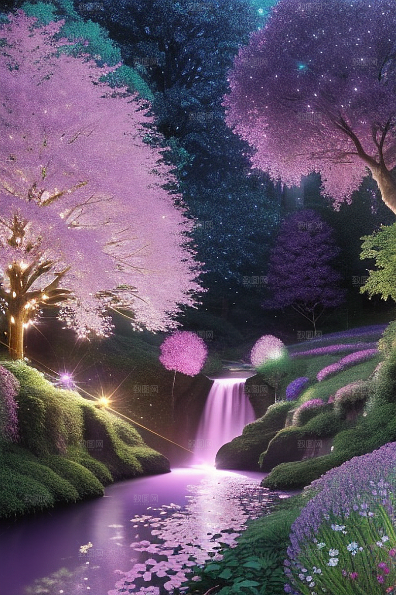 蓝玫瑰的星辰舞曲美景