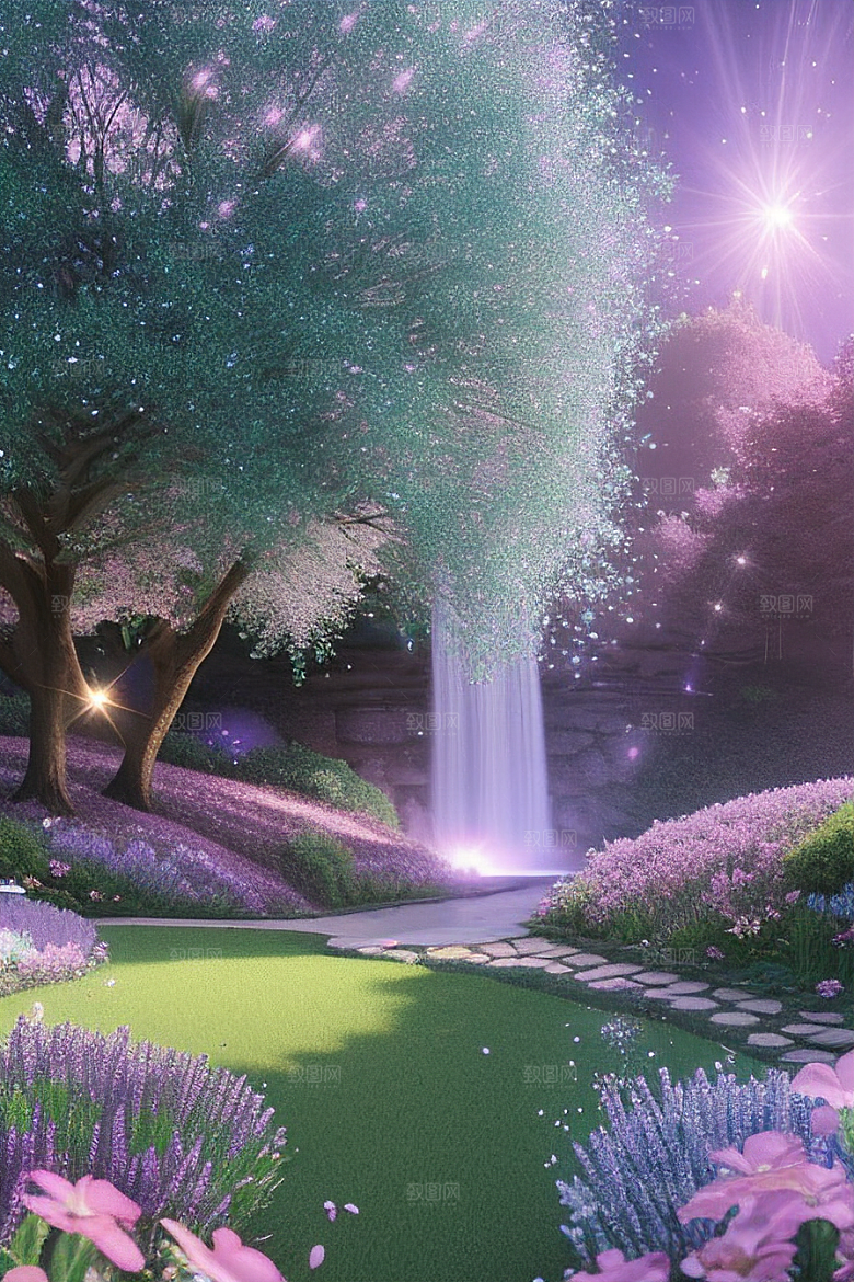 蓝玫瑰的星辰舞曲美景