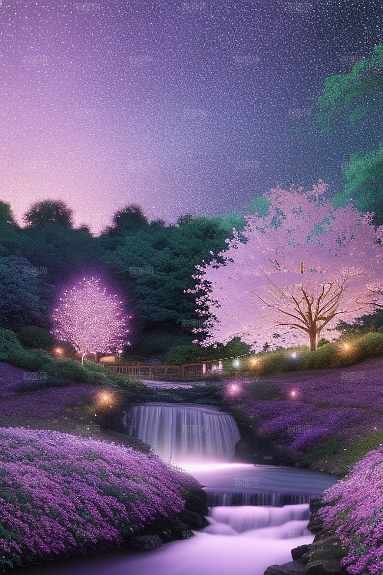 星星般的蓝玫瑰美景