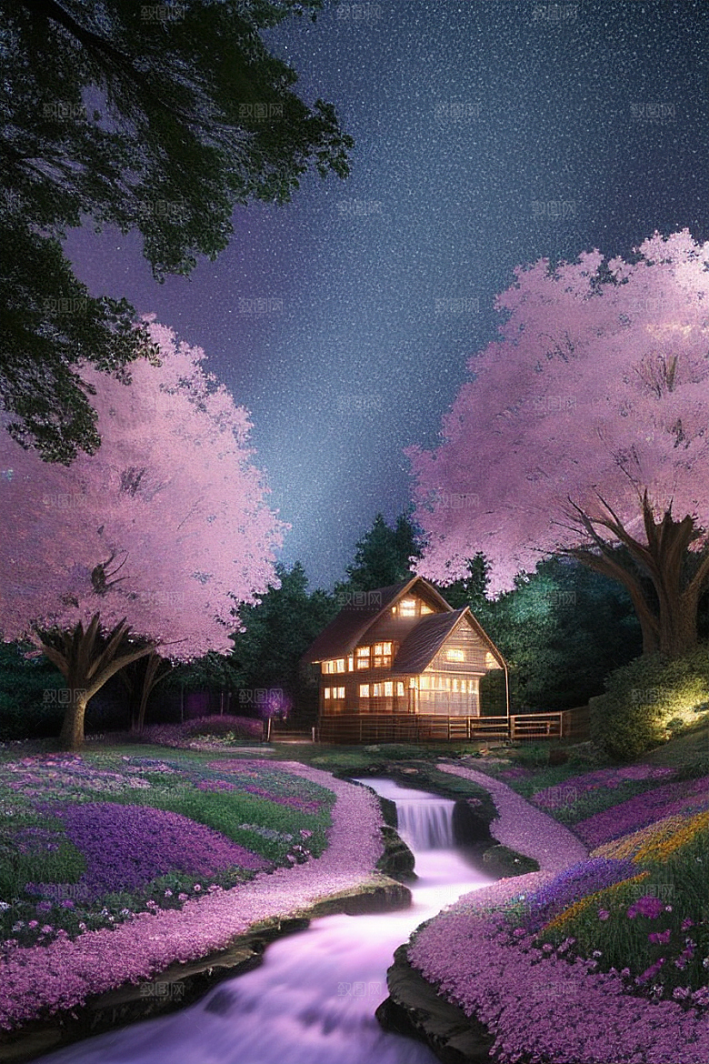 星星般的蓝玫瑰美景
