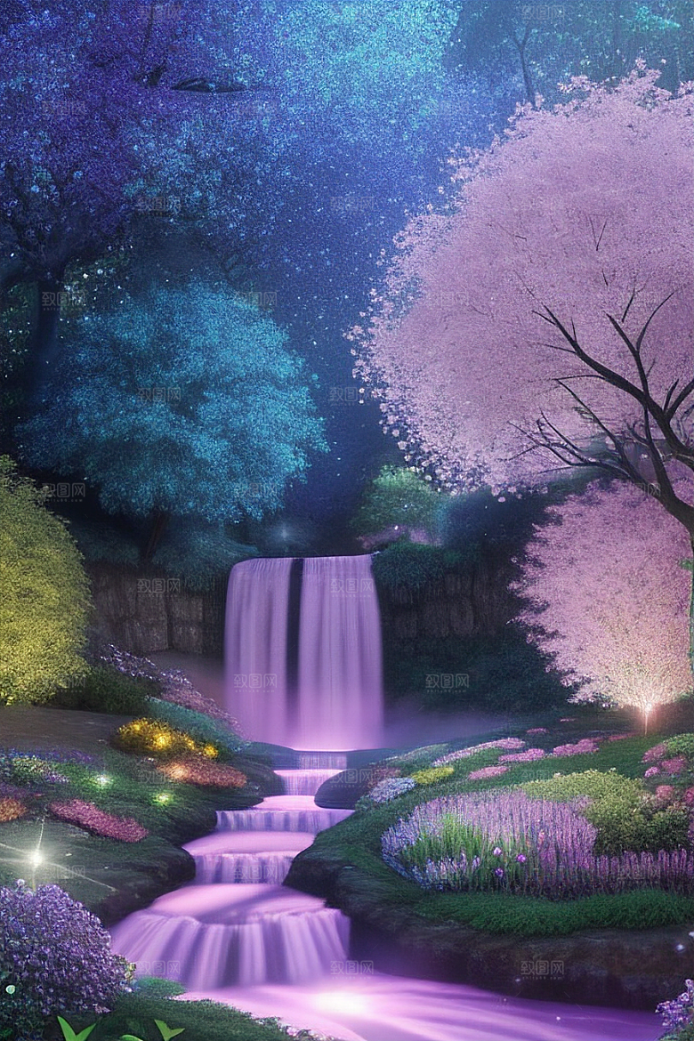 星星般的蓝玫瑰美景