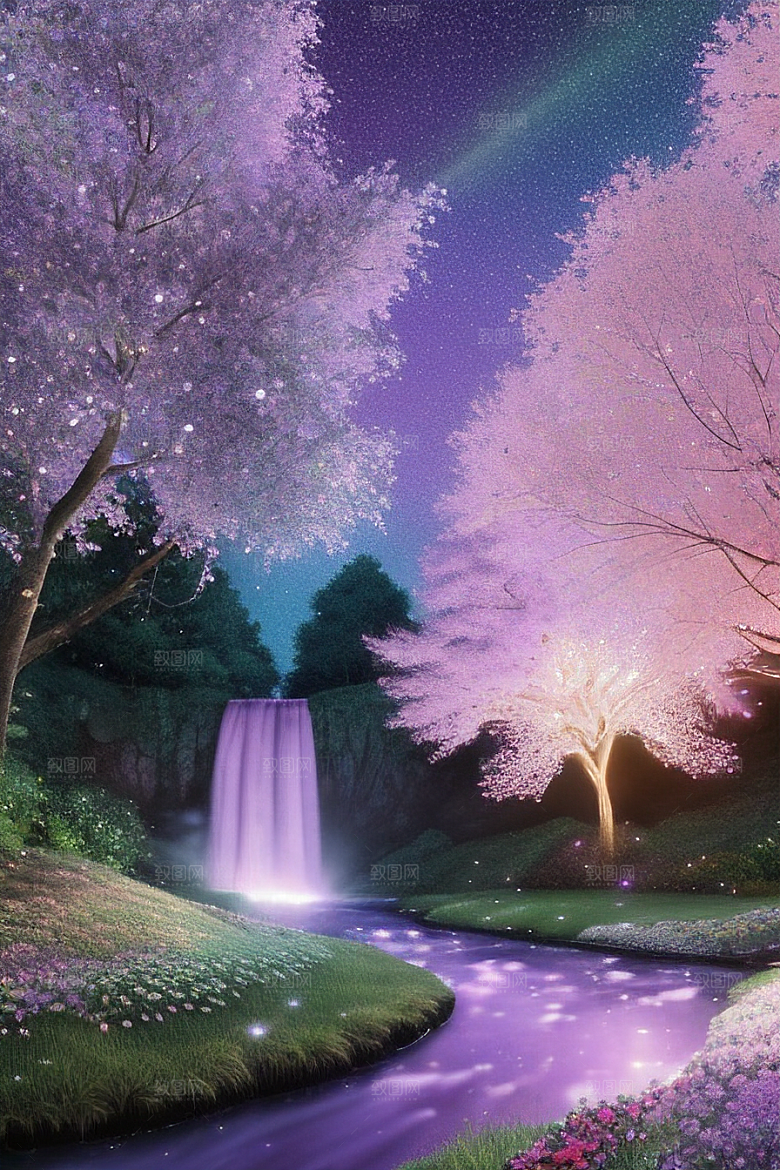 星星般的蓝玫瑰美景