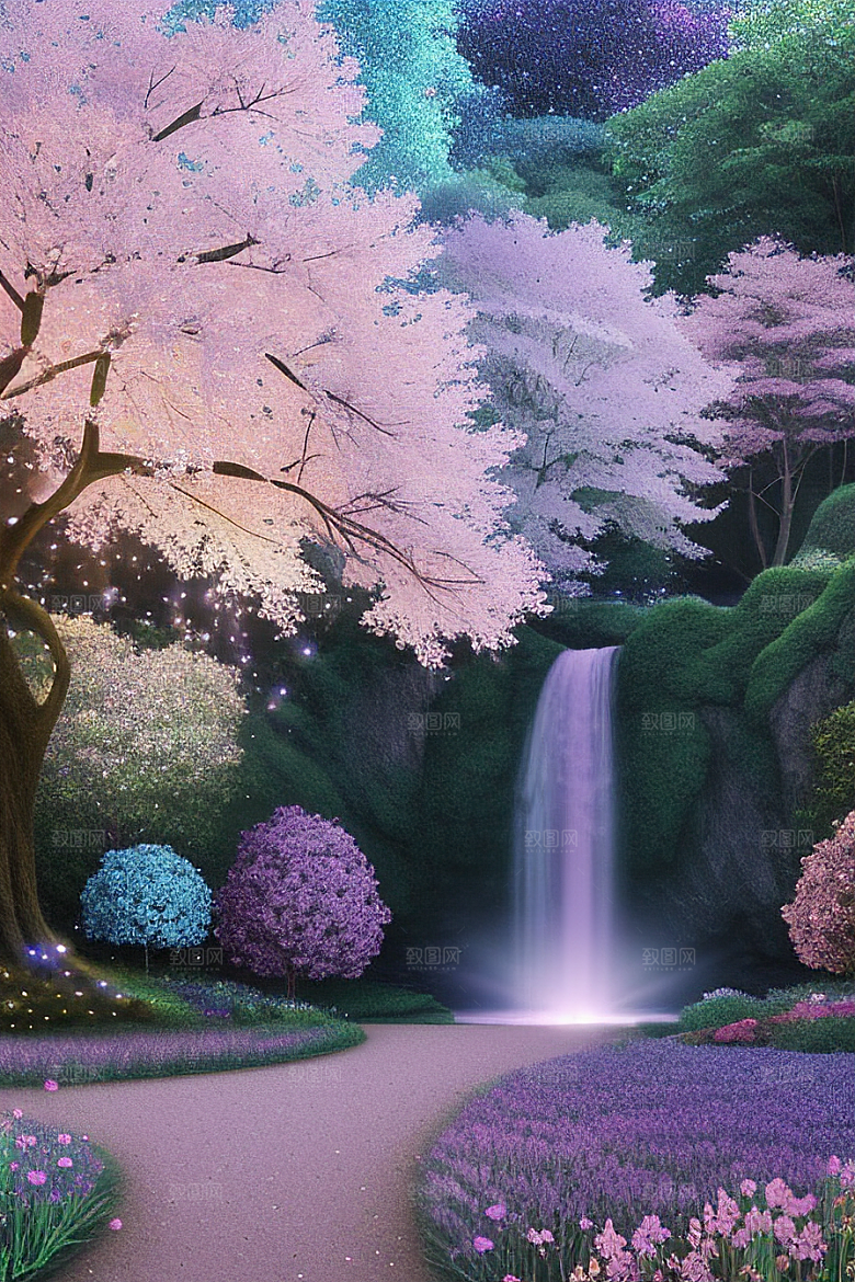 星星般的蓝玫瑰美景