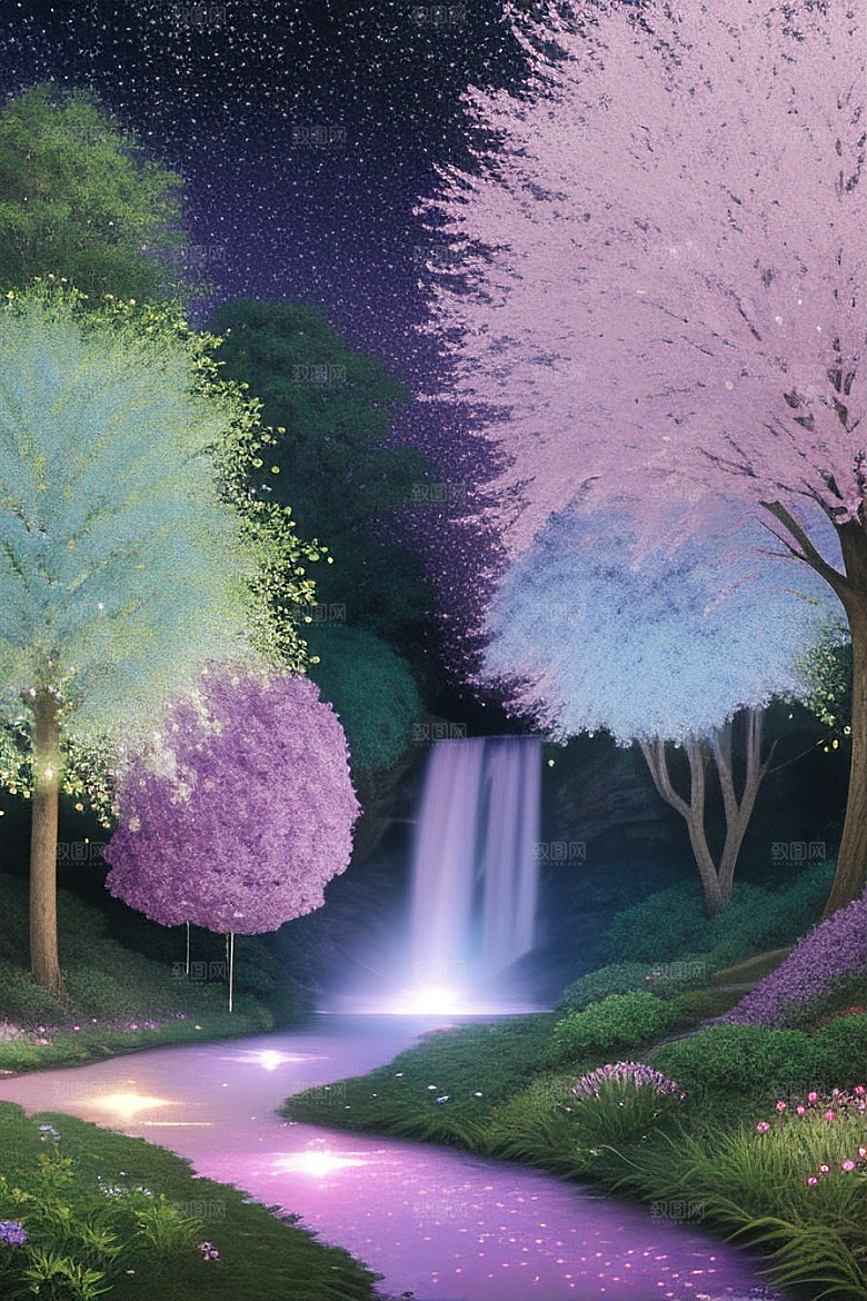 星星般的蓝玫瑰美景
