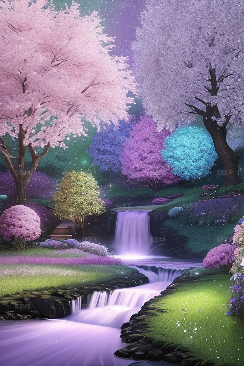 星星般的蓝玫瑰美景
