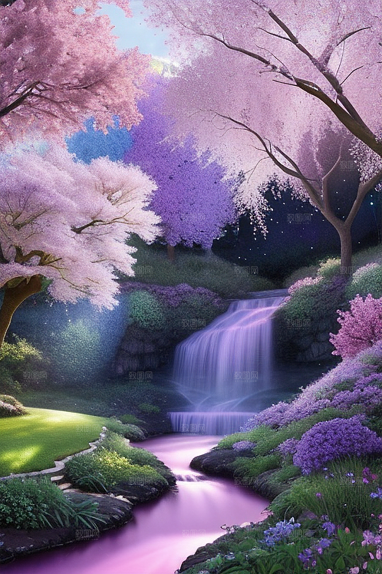星星般的蓝玫瑰美景