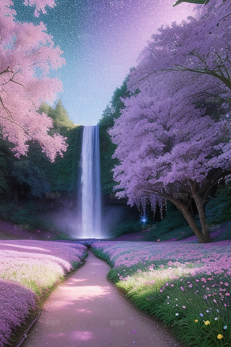 星星般的蓝玫瑰美景