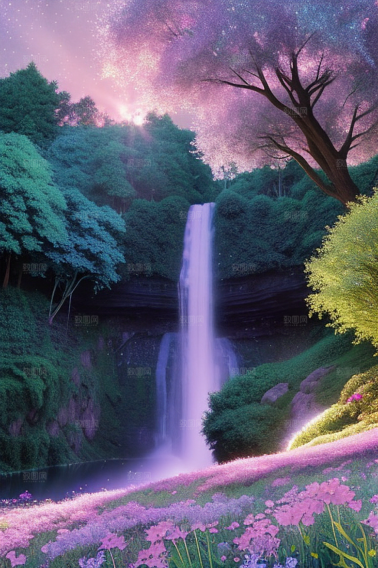 星星般的蓝玫瑰美景