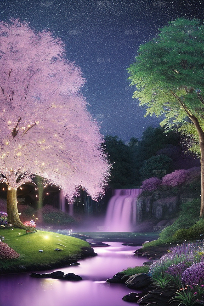 星星般的蓝玫瑰美景