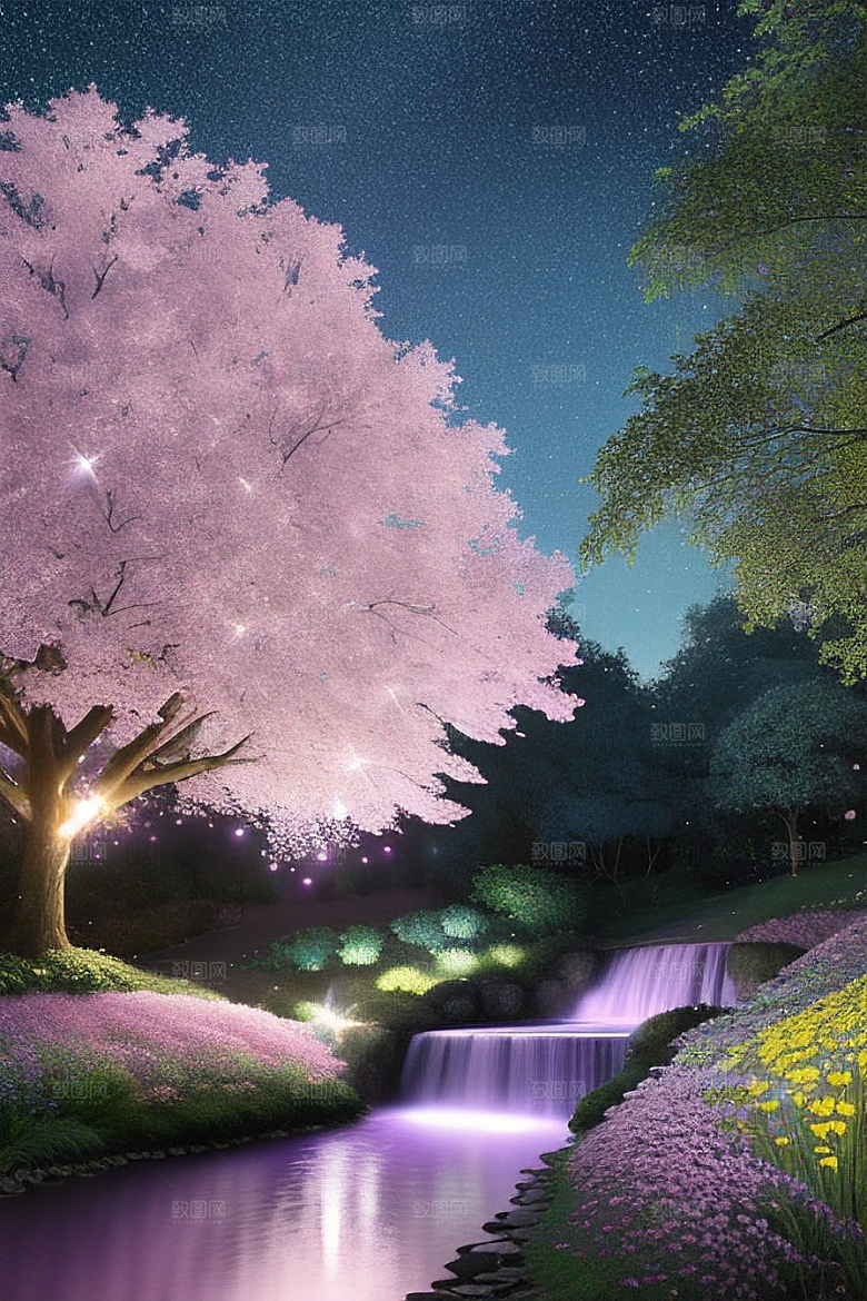 星星般的蓝玫瑰美景