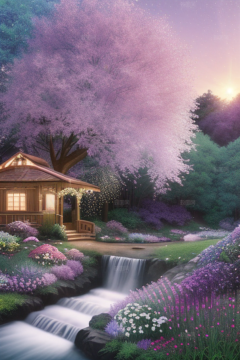 蓝色玫瑰的世界美景