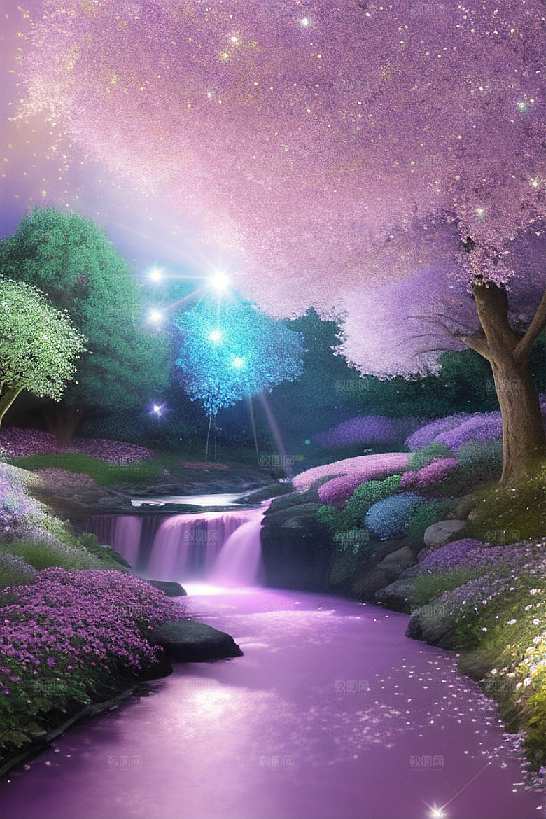 蓝色玫瑰的世界美景