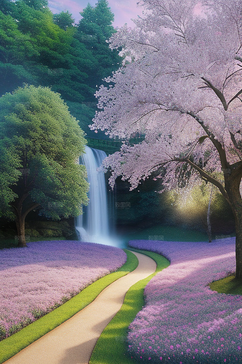 蓝色玫瑰的世界美景