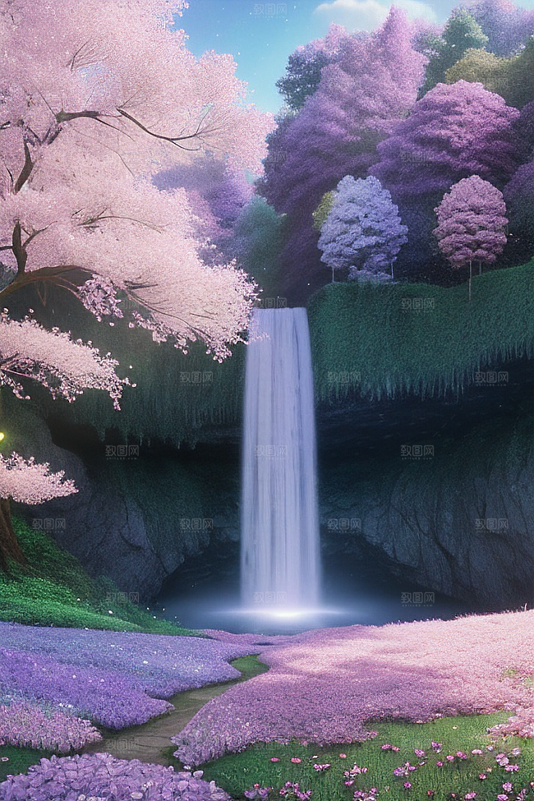 蓝色玫瑰的世界美景