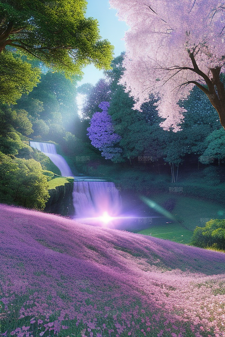 蓝色玫瑰的世界美景