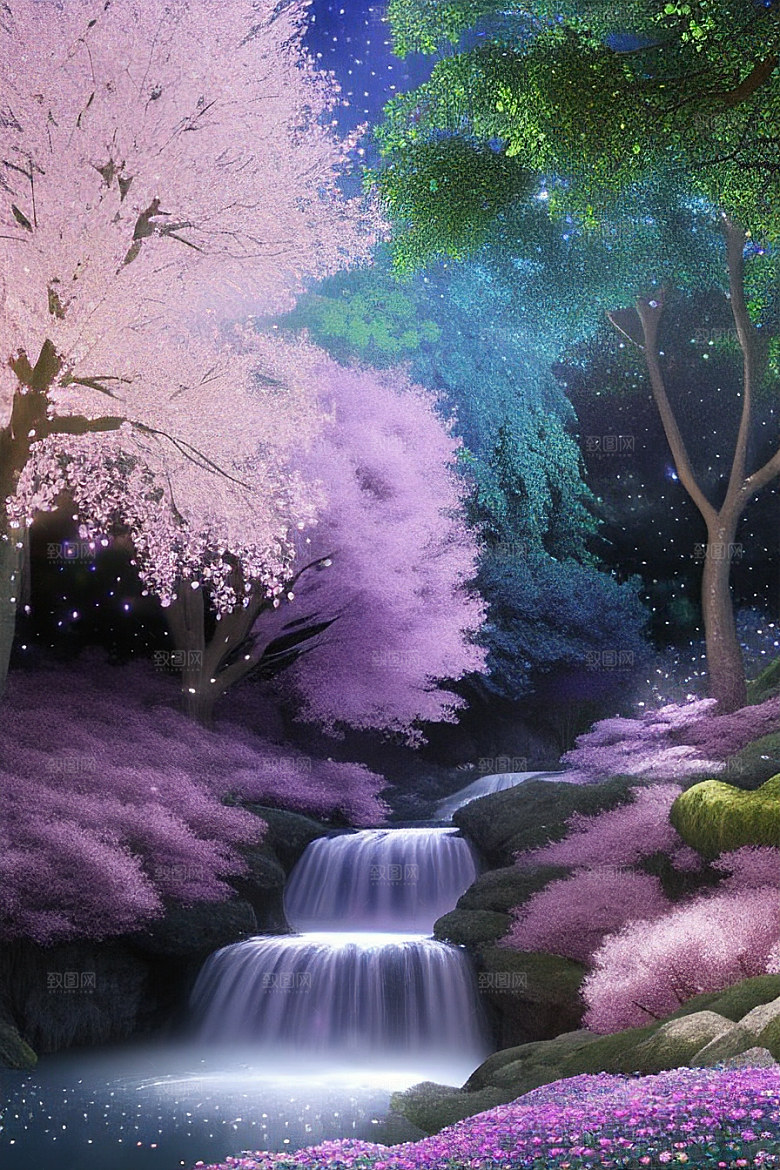 蓝色玫瑰的世界美景