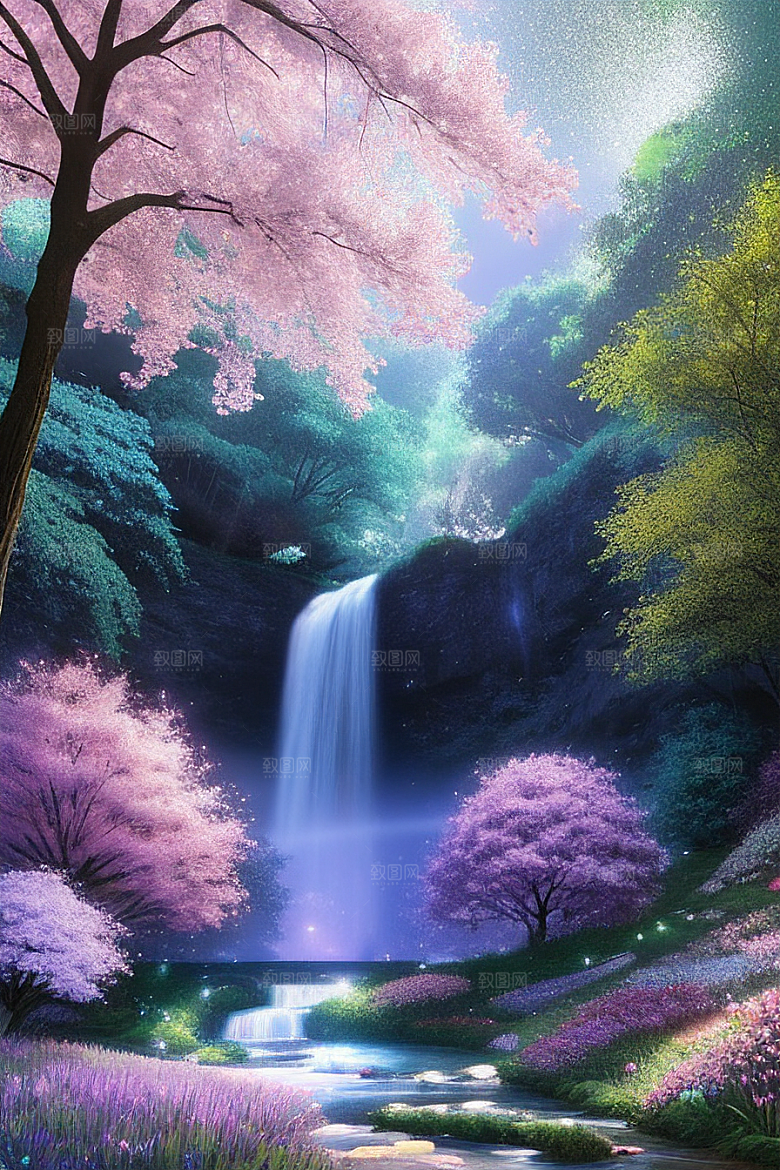 蓝色玫瑰的世界美景
