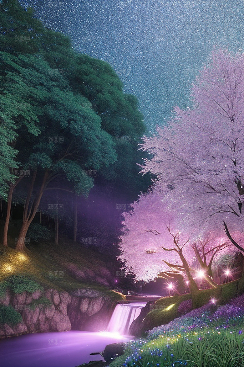 蓝色玫瑰的世界美景