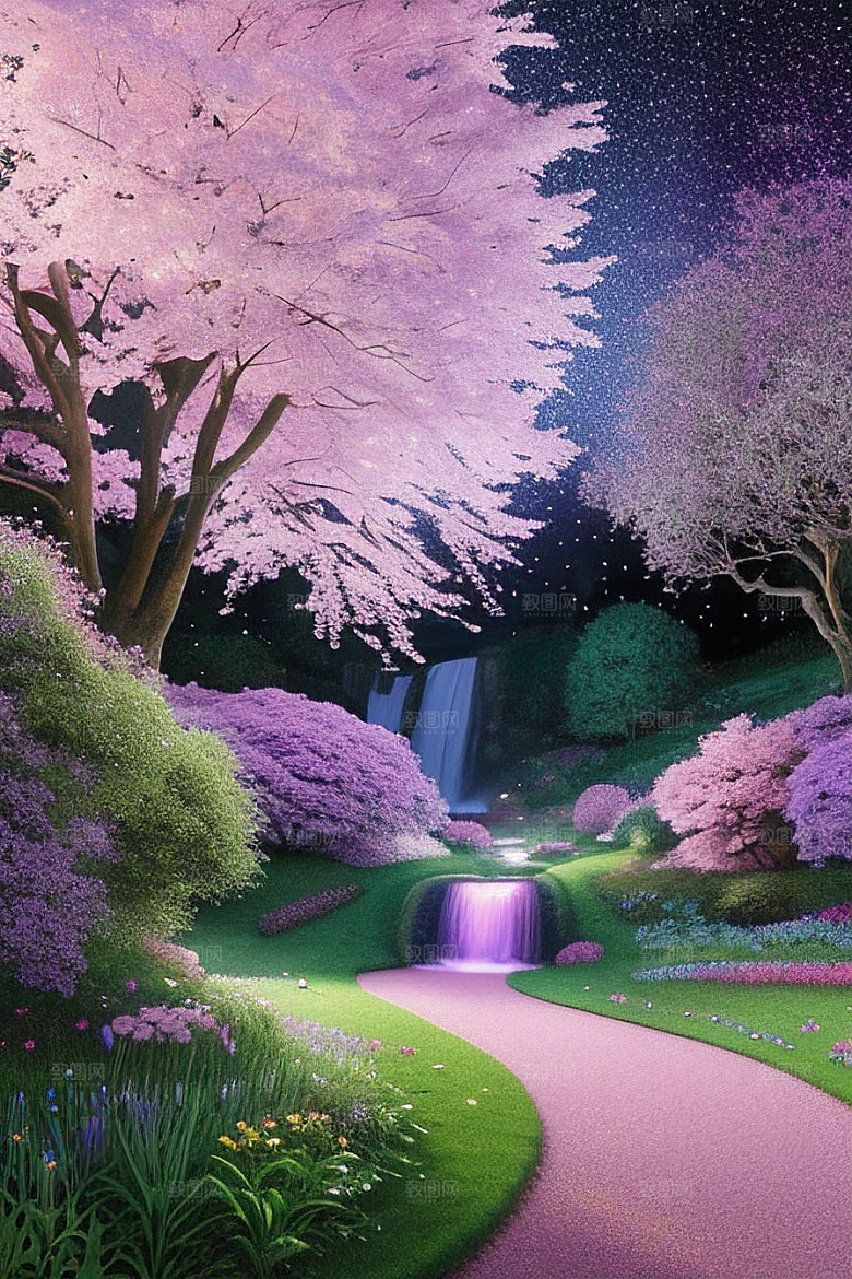 蓝色玫瑰的世界美景