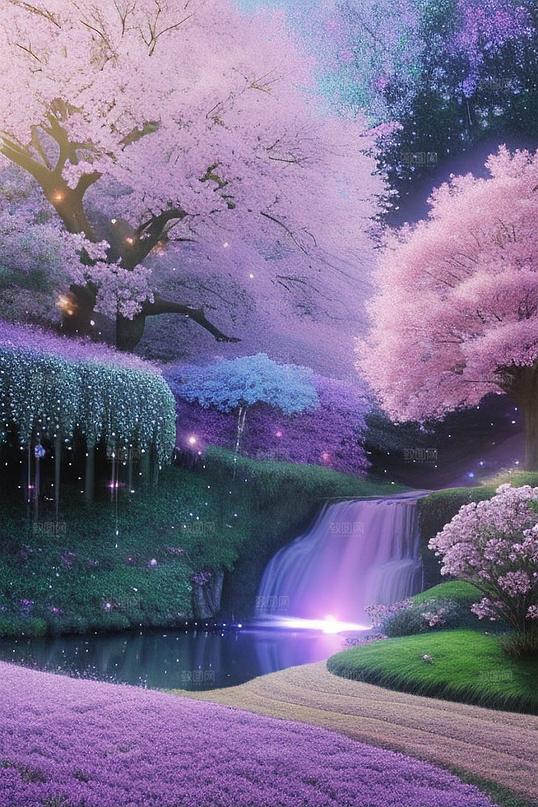 蓝色玫瑰的世界美景