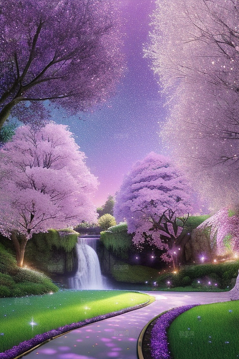 蓝色玫瑰的世界美景