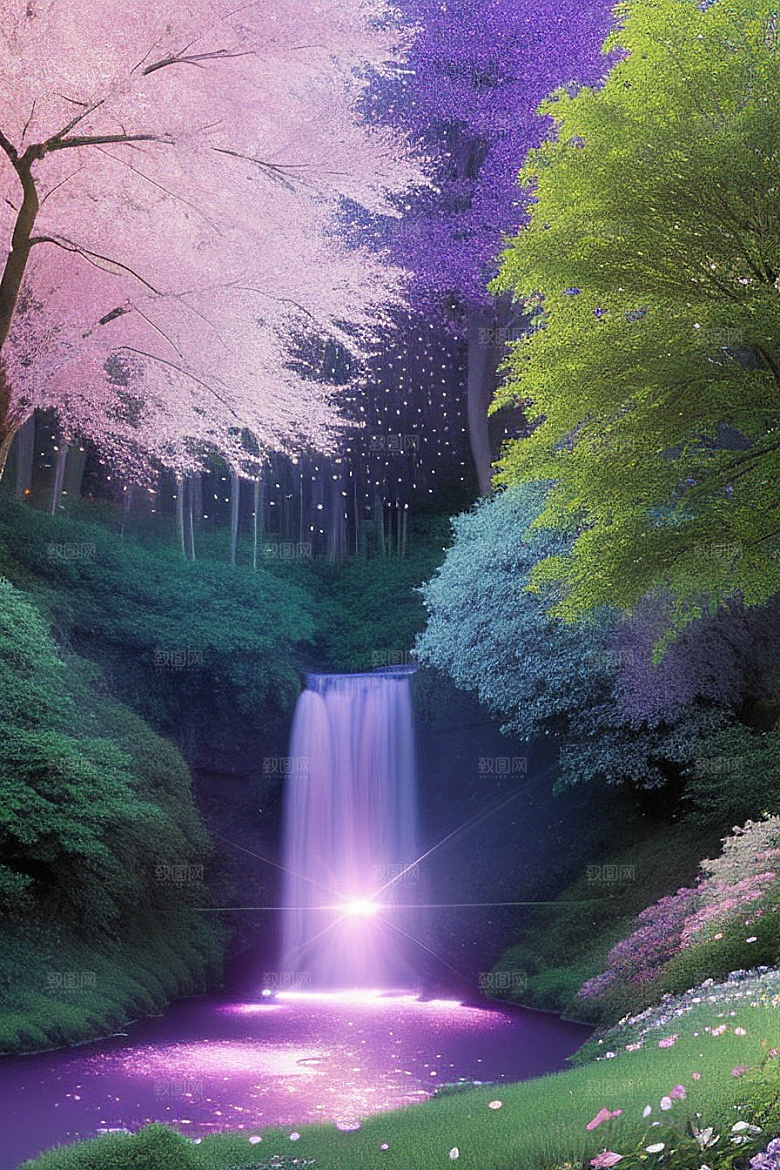 蓝色玫瑰的世界美景