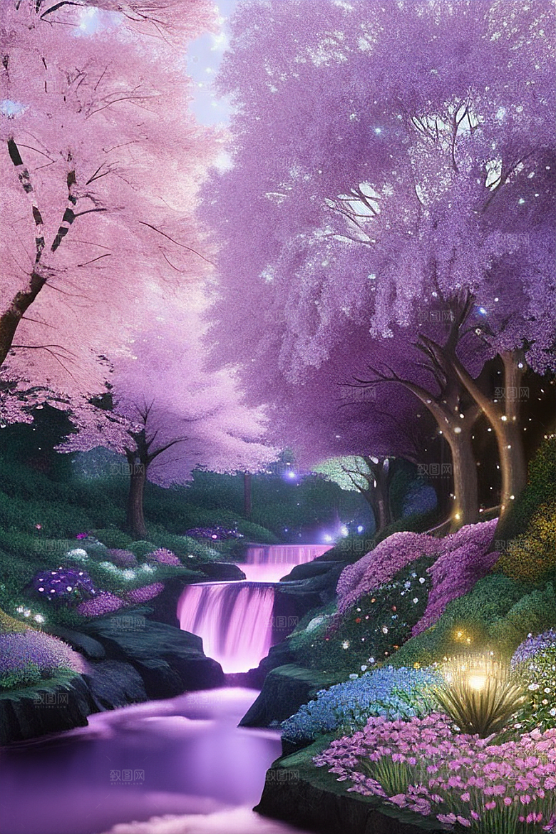 蓝色玫瑰的世界美景