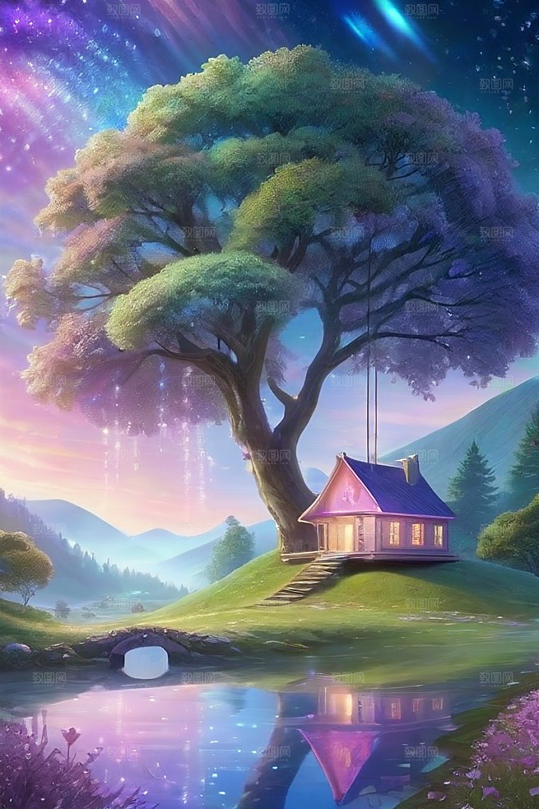 蓝玫瑰的星辰舞曲美景