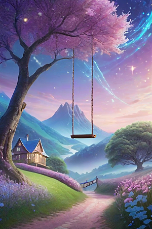 蓝玫瑰的星辰舞曲美景