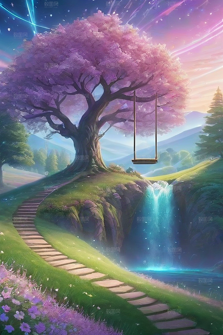 蓝玫瑰的星辰舞曲美景