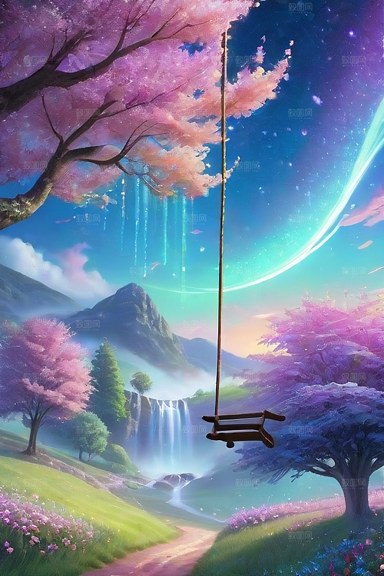 蓝玫瑰的星辰舞曲美景