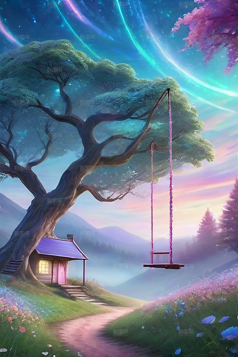 蓝玫瑰的星辰舞曲美景