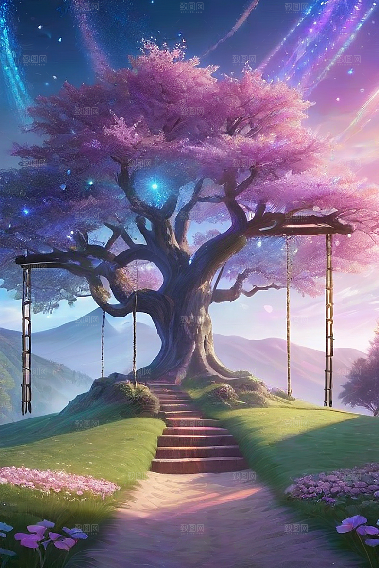 蓝玫瑰的星辰舞曲美景