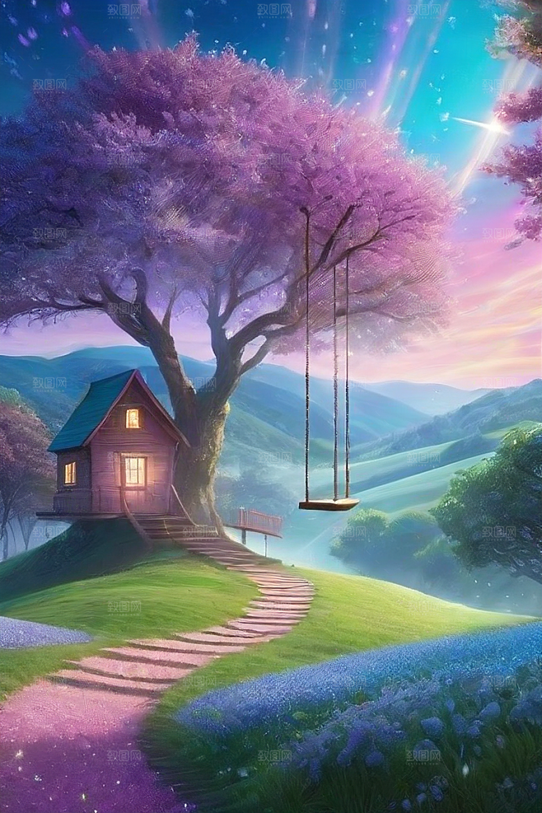 蓝玫瑰的星辰舞曲美景