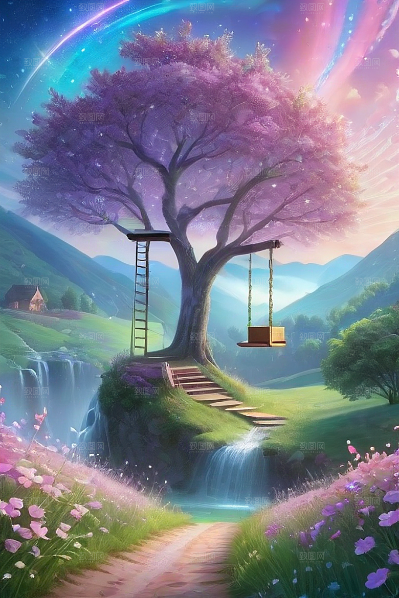 蓝玫瑰的星辰舞曲美景