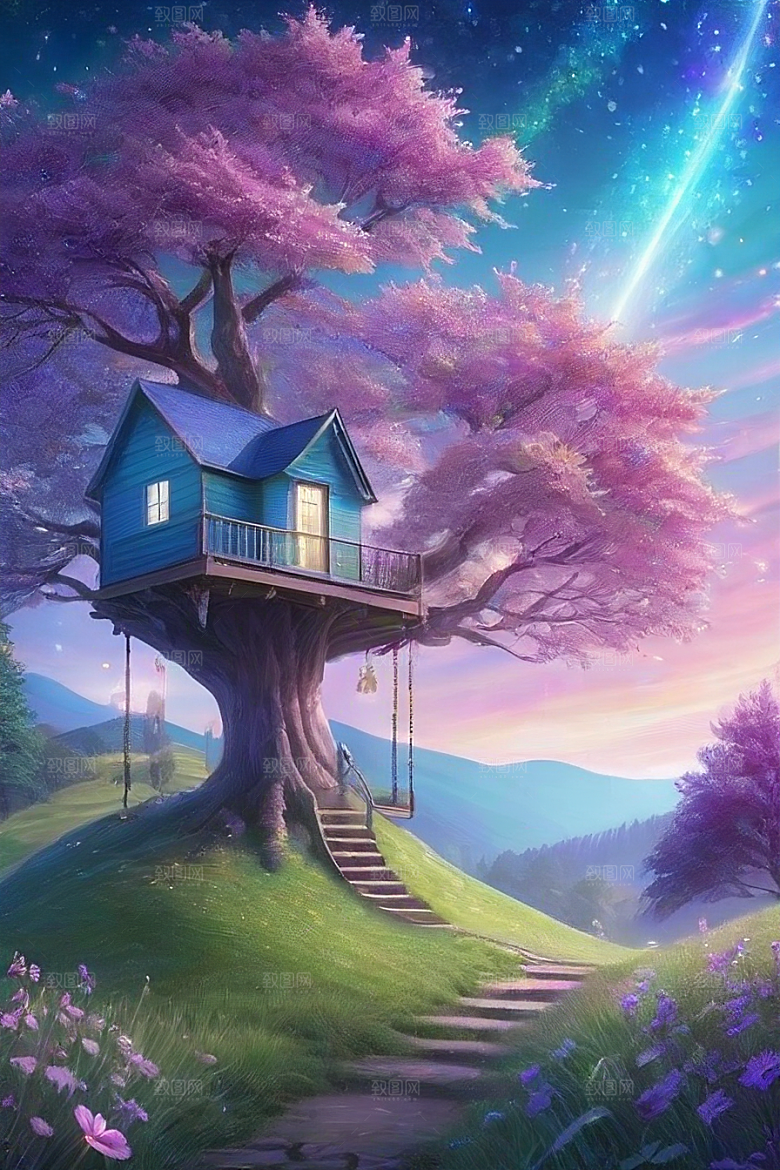 蓝玫瑰的星辰舞曲美景