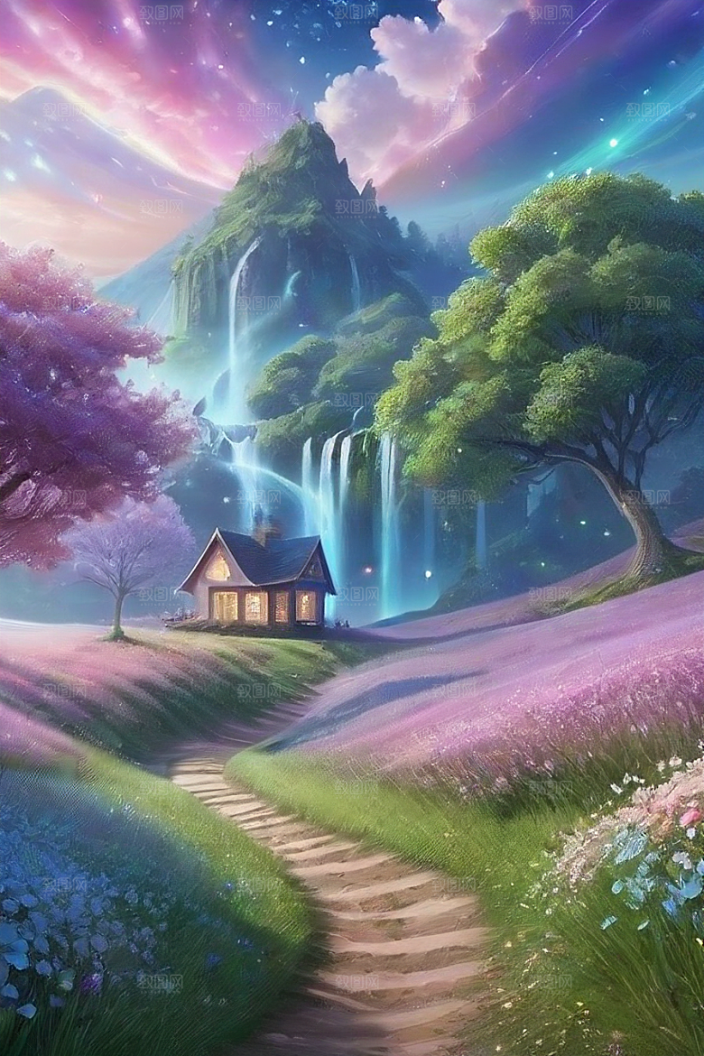 蓝玫瑰的星辰舞曲美景