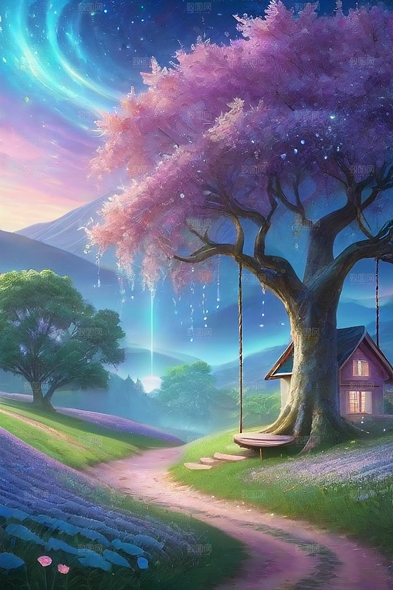 蓝玫瑰的星辰舞曲美景