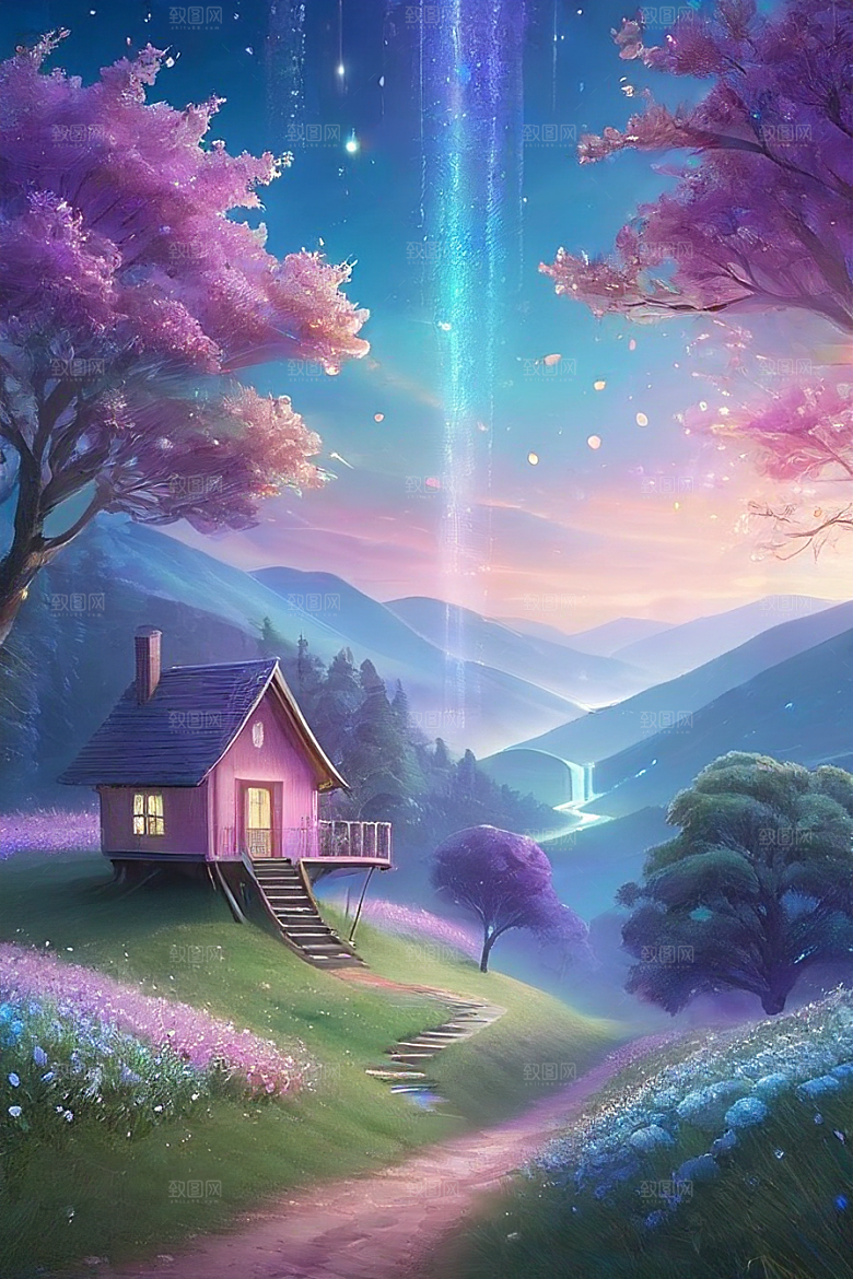 蓝玫瑰的舞蹈美景